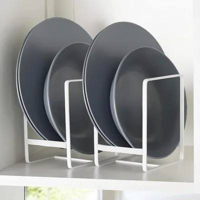 Produktbild von Ibenzoa® Multifunktionales Metall-Tellerregal mit höhenverstellbaren Regalböden, verzinkter Stahl, Antirutschfüße – stabile Küchen- & Lageraufbewahrung