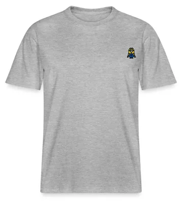 Produktbild von Spreadshirt Minions Stickmotiv Relaxed Fit Uni T-Shirt, XL, Grau meliert
