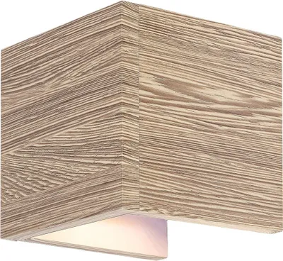 Image de Applique murale Rabalux 3090 Cinnamon, 7 W, 3000 K, 340 lm - bois, marron-blanc, blanc chaud, 12,5 x 12,5 cm
