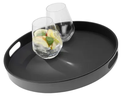 Productafbeelding van APS 84045 APS Tablett BISTRO schwarz rund Ø 35,5 cm