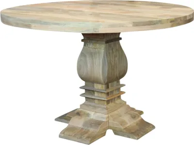 Immagine prodotto di Milani Home - tavolo da pranzo rotondo Ø 130 cm, legno massiccio naturale