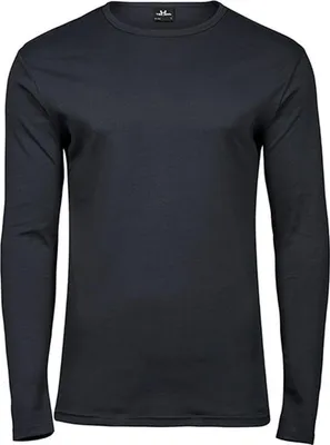 Produktbild von Tee Jays 530 | Mens Longsleeve Interlock Herren T-Shirt - Farbe: Dark Grey (Solid) - Größe: M