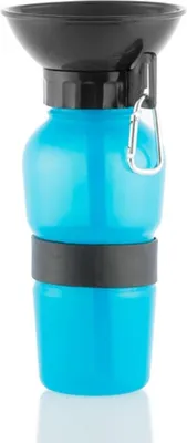 Produktbild von THAR Hunde-Trinkflasche 500 ml – Mit Trinknapf – Blau