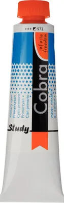 Image de Cobra Study peinture à l'huile miscible à l'eau tube 40 ml cyano primaire 572