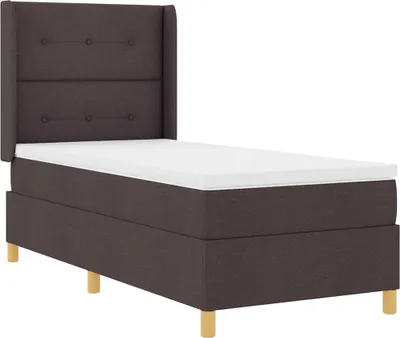 Produktbild von vidaXL Boxspringbett mit Matratze Dunkelbraun 100 x 200 cm Stoff