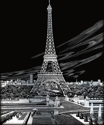 Produktbild von Royal & Langnickel Silberfolien Gravurkunst, 18" x 10", Eiffelturm