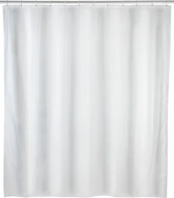 Image de WENKO Rideau de douche pour baignoires, anneaux inclus 240x180 cm Uni blanc douche