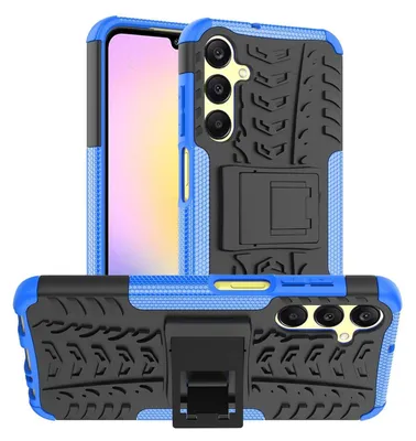 Produktbild von Conie Outdoor Schutzhülle für Samsung Galaxy A25 5G Hybrid Silikon Hard Case Cover Hülle mit Ständer in Blau