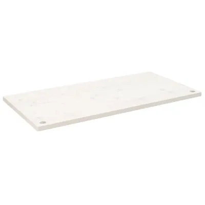 Image de vidaXL Plateau de bureau blanc 110x60x2,5 cm pin massif