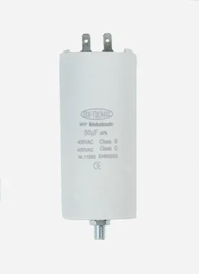 Immagine prodotto di Condensatore motore MKP, condensatore di lavoro Condensatore di avviamento Condensatore 450 V - Collegamento: spina - Valore: 50 µF