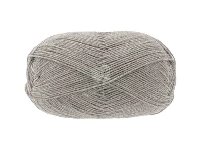 Produktbild von Lana Grossa MEILENWEIT 100 g MERINO EXTRAFINE weiche 4-fach Merino-Sockenwolle 420 m Farbe 2404 - Grau meliert
