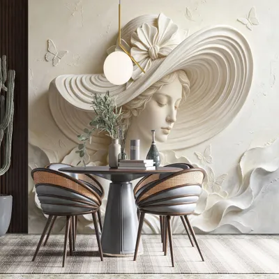 Image de Papier peint texturé en relief pour la décoration murale