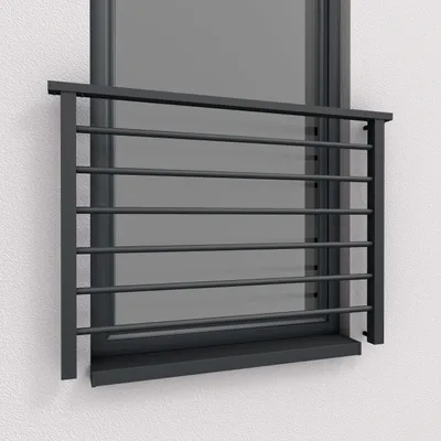 Immagine prodotto di Parapetto per balconcino alla francese 150 cm AluLight RAL 7016 antracite opaco