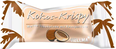 Zdjęcie produktu dla Hellma 70000176 Kokos-Krispy Weiße Schokolade