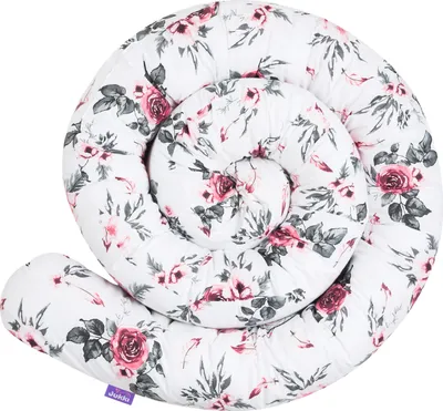 Produktbild von Bettschlange 300 cm [100% Baumwolle - Sommerträume] Bettumrandung Bettrolle Babybettschlange 3m