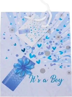 Produktbild von Geschenktasche - It's a boy - Maße ca. 17,8 x 9,8 x 22,9 cm