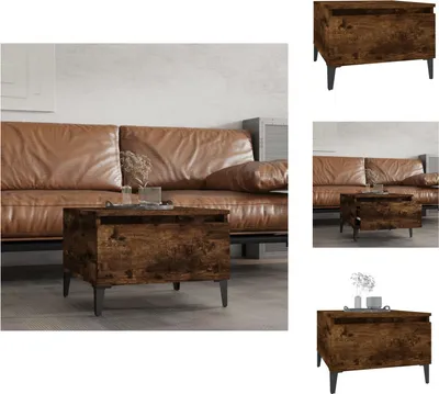 Produktbild von vidaXL Beistelltisch Räuchereiche 50x46x35 cm Holzwerkstoff -  Beistelltische