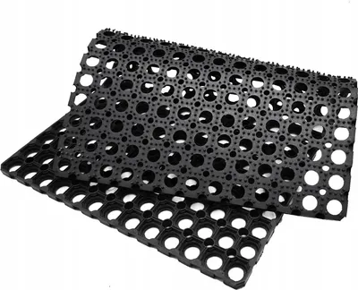 Produktbild von Gummimatte Ringgummimatte für Innen & Außen 50x100 cm Ringmatte Schmutzfangmatte Fußmatte