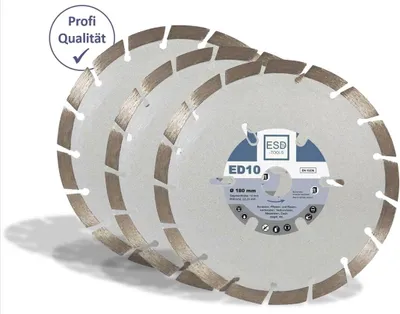 Produktbild von 3x Profi Diamanttrennscheibe 180 mm Bordstein Pflaster Stein - Diamant Trennscheibe 180 mm