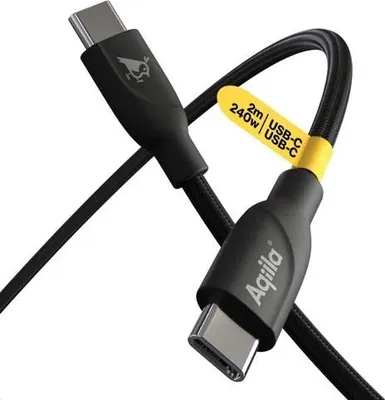 Productafbeelding van Aqiila® AQCBPBICB3BD874 Aqiila® CB12 Ladekabel schwarz, Kabellänge: 2,0 m, 240 Watt