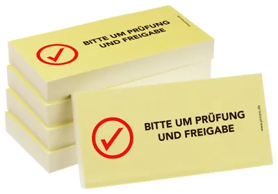 Productafbeelding van PRICARO Post-it notities "Verzoek tot beoordeling en goedkeuring", 100 vellen, 5 stuks