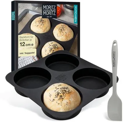 Produktbild von Silikonform für Burger Buns, Ø 12 cm, für 4 Stück