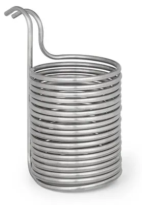 Produktbild von Klarstein Chiller Eintauchkühler - Wasserkühlspirale, Würzekühler, schnelle Abkühlung der Biermaische, 100 °C auf Raumtemperatur in 30 Minuten, Edelstahl, 21.5 cm Ø, 18 Kühlschleifen, silber