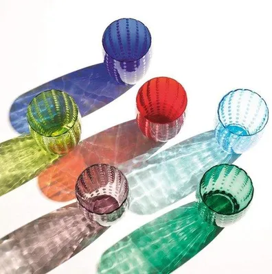 Produktbild von Glastumbler Set mit 6 handgefertigten Kristallgläsern - 32 cl, transparent, 109 mm hoch