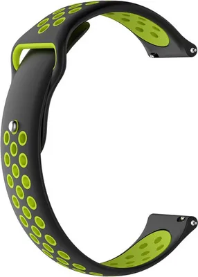 Produktbild von BStrap Silicone Sport Armband für Garmin Vivoactive 5, black/Green