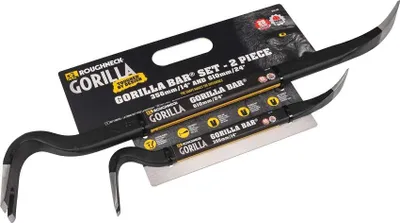 Produktbild von Roughneck Brecheisen-Set 2-teilig Gorilla Bar, Nageleisen, Brechstange 14" + 24"