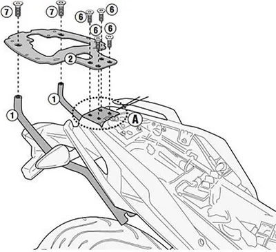 Produktbild von Topcase-Träger GiVi für Monokey® oder Monolock® Kofferohne Platte für BMW G 310 R