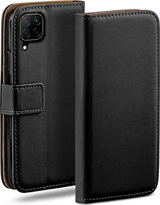 Produktbild von moex® Book Case kompatibel mit Huawei P40 Lite - Hülle 360 Grad klappbar, Schwarz