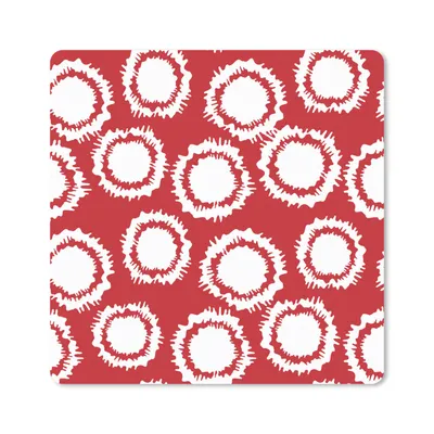 Produktbild von MuchoWow® Mauspad Mousepad Tupfen - Rot - Muster 20x20 cm - Mousepads - Maus Mat - Pad - Mausunterlage - Desk Mat - Bureauartikeln