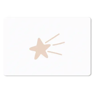 Produktbild von MuchoWow® Schreibtischunterlage Fallender Stern - Pastell - Kinder - Rosa - Kinder 60x40 cm - XXL Mauspad - Großes Mauspad