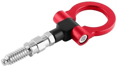 Zdjęcie produktu dla Uniwersalny hak do rowerów elektrycznych typu e-MTB, przedni, czerwony.