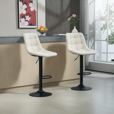 Obrázek produktu pro Barová stolička - Barová židle - Nastavitelná výška 63-84 cm - Otočná o 360°