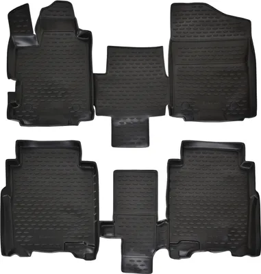 Produktbild von J&J AUTOMOTIVE | 3D Design Gummimatten Gummifußmatten Für Honda FR-V 2004-2010, Schwarz, Anti-Rutsch, Ohne Geruch, mit Tunnel, Allwetter, 3cm Hoher Rand