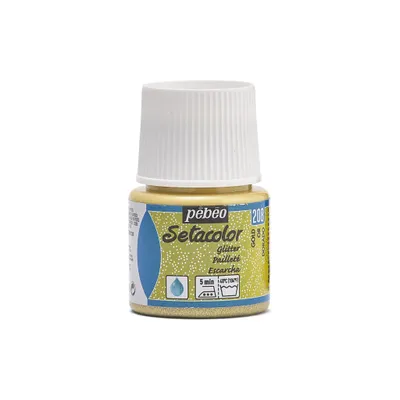 Produktbild von Pebeo Setacolor Light Glitter Stofffarbe, 45 ml, Gold