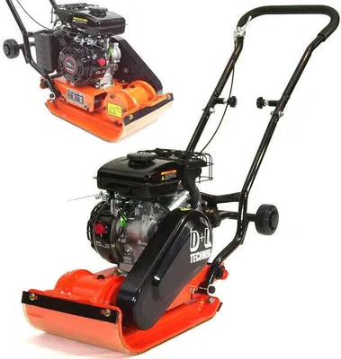 Produktbild von Rüttelplatte 52kg Verdichter 8 kN Rüttler Set PolyurethanMatte Fahrwerk 56119