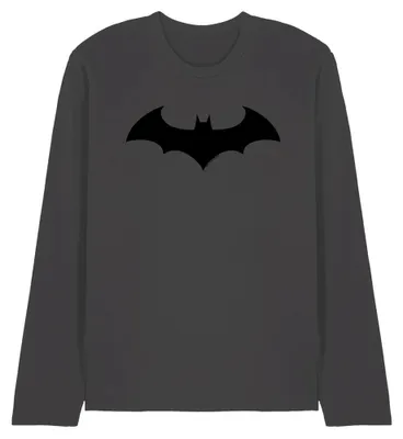 Image de Batman : Hush - T-shirt manches longues, coupe unie, pour hommes et femmes, modèle TV41243 (Taille S, couleur : anthracite)