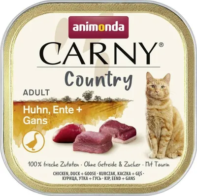 Zdjęcie produktu dla Animonda Carny Country 100g Mokra Karma Dla Kota z Kurczakiem Kaczką i Gęsią