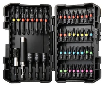 Zdjęcie produktu dla Zestaw 45 sztuk magnetycznych wierteł udarowych w pudełku