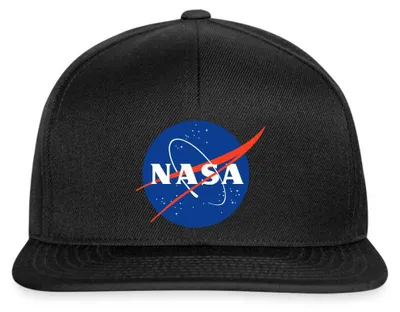 Produktbild von Spreadshirt NASA Classic Logo Snapback Cap, One size, Schwarz/Schwarz