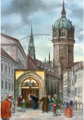 Produktbild von Adventskalender Lutherstadt Wittenberg mit Schlosskirchenmotiv