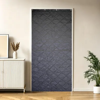 Türvorhang Thermogardine 90x210 cm winddicht grau