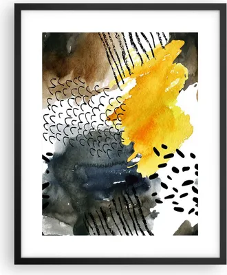 Produktbild von Gerahmtes Poster - Schwarzer Rahmen - Abstraktion Muster Flecken - 40x50 cm - Wand Bild - Wanddeko - Wandbilder - Wandposter - Bilderrahmen - Bilder - Kunstdruck - Wandbild - P2BPA40x50-4282