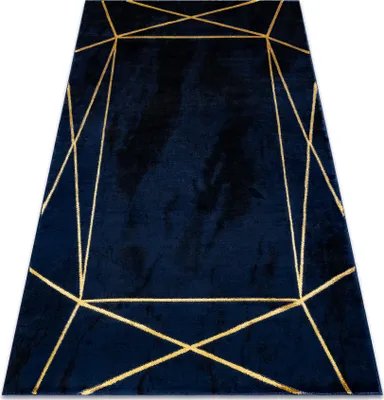Zdjęcie produktu dla Dywan EMERALD ekskluzywny 1022 glamour, stylowy geometryczny granatowy / złoty niebieski 180x270 cm