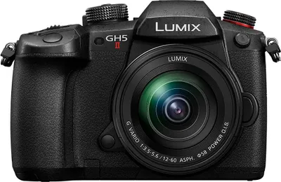 Produktbild von Panasonic Lumix GH5M2 + FS12060, 20,33 MP, 5184 x 3888 Pixel, Live MOS, 4K Ultra HD, Touchscreen, Schwarz
