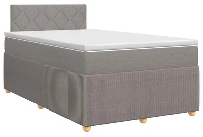 Obrázok produktu pre vidaXL Box spring posteľ s matracom Taupe 120 x 200 cm látka