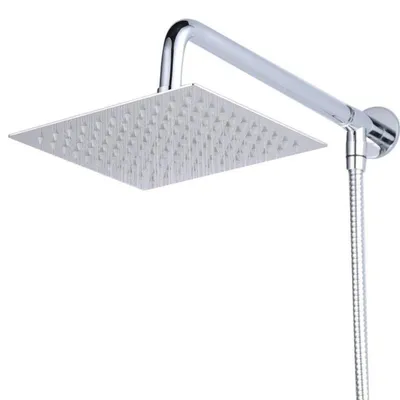Produktbild von Regendusche Einbauduschkopf 40cm Quadrat Edelstahl Hochglanz Spiegeleffekt